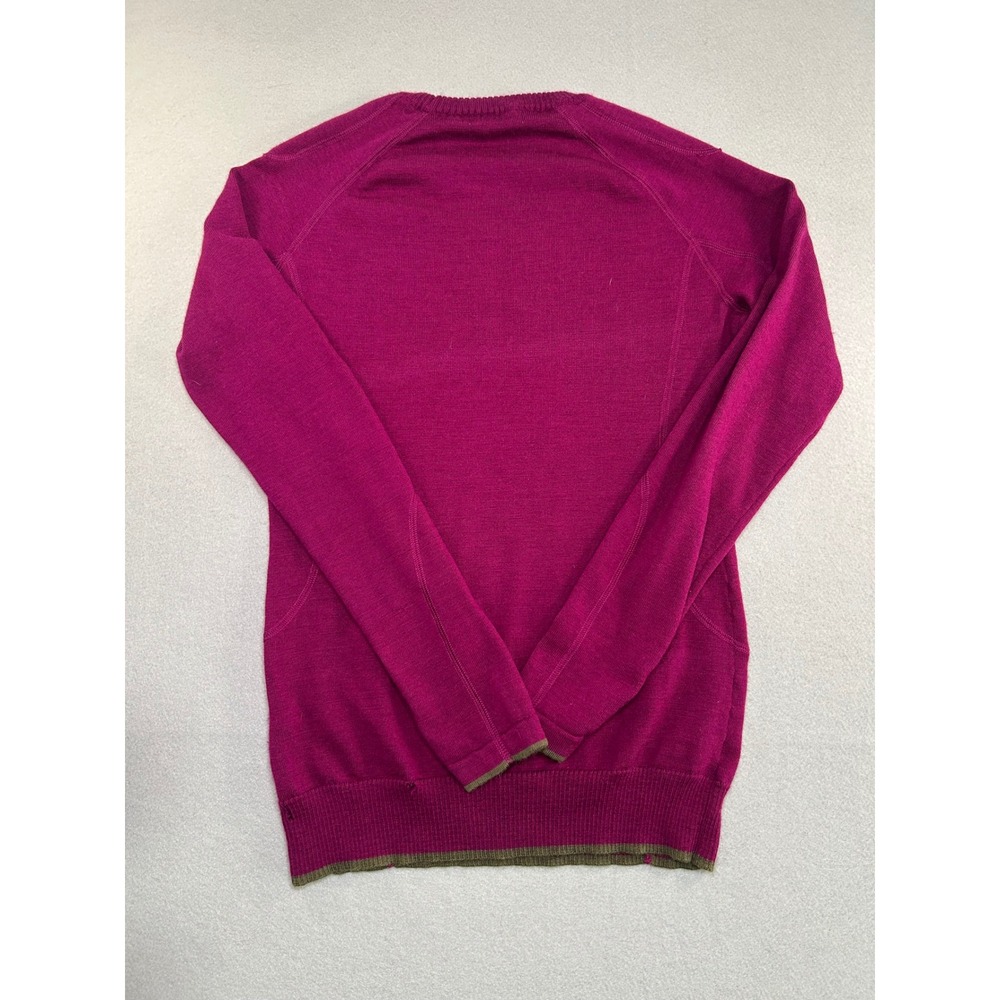 Smartwool Sweater Womens M Magenta Merino Wool Blend Crew Neck Long Sleeve - Picture 6 of 8